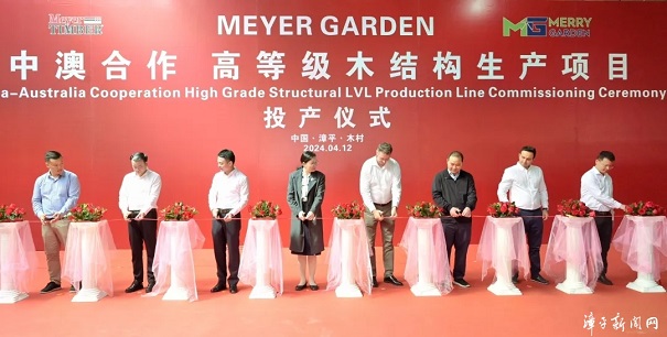 福建省漳平木村林產有限公司中澳合作項目舉行投產儀式